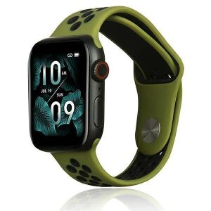 Beline Zielono-Czarny Sportowy Silikonowy Pasek do Apple Watch 42/44/45/49mm - Pasek do inteligentnego zegarka