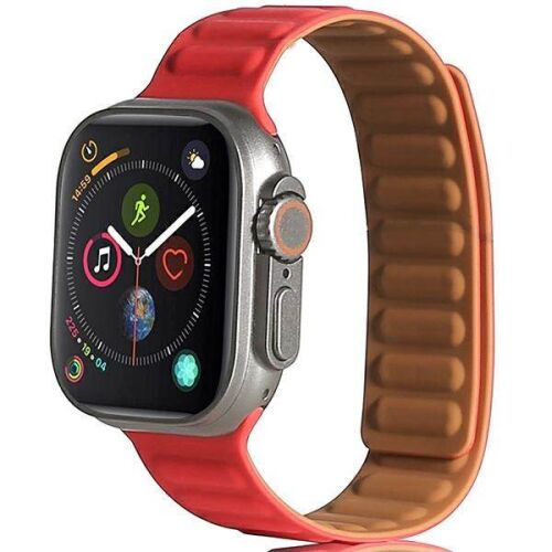 Apple Watch z Czerwonym Magnetycznym Paskiem Beline 42/44/45/49mm