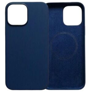 Husă silicon Mercury MagSafe pentru iPhone 14 Pro Max 6.7 inch, bleumarin, vedere frontală și interioară - Mercury Huse telefon