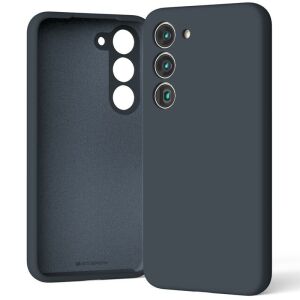 Prim-plan cu husa silicon Mercury Goospery Albastru Marin pentru Samsung Galaxy S23 FE - Mercury Huse tablete