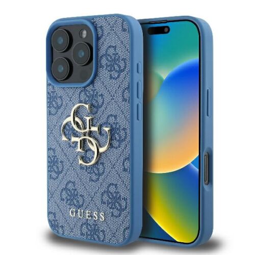 Guess 4G Big Logo kék iPhone 16 Pro tok - Guess