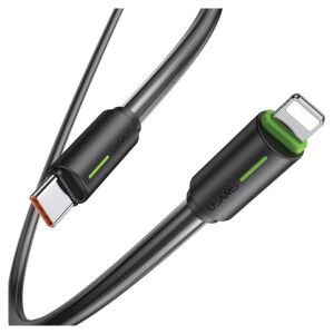 USAMS USB-C/Lightning Cablu 1m SJ735 30W negru/negru Seria YU SJ735USB01 (US-SJ735) 127194482 - Cabluri de date