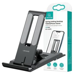 Usams Asztaltartó Telefontabletthoz Fekete Fekete Felszereléshez 127197198 - Autós pohártartó