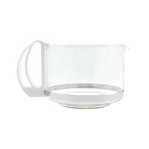 Üveg kávé-tea kiöntő fehér fogantyúval, 1,2 literes űrtartalommal - Kávékiöntő