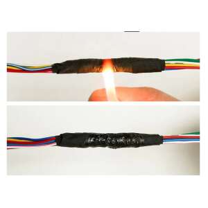 Black heat resistant tape for electrical wiring, insulation, and repair, demonstrating fire resistance - Adhesive Tape