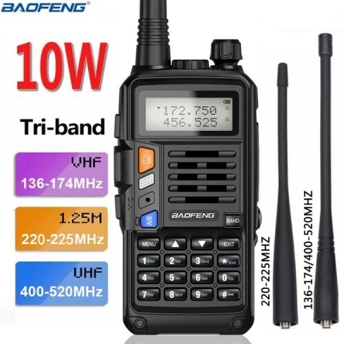 Радиостанция Baofeng UV-S9 Plus, двубандова, 8W, черна, устройство за комуникация на дълги разстояния