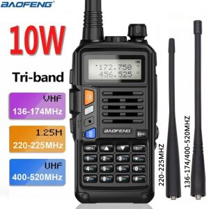 Baofeng UV-S9 Plus walkie-talkie, dwupasmowe, 8W, czarne, urządzenie do komunikacji dalekiego zasięgu - Nadajnik