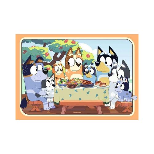 Kész Bluey puzzle, amelyen Bluey és családja piknikeznek - Ravensburger