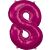 Rosa Riesenzahlen-Folienballon Größe 8, 83*53 cm 129865105
