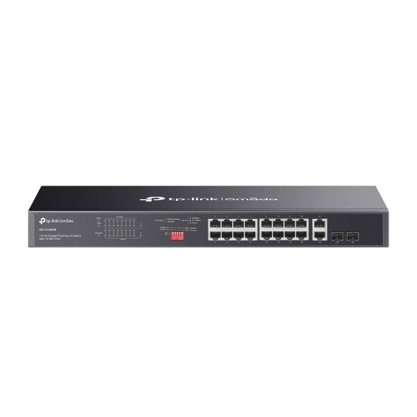 TP-Link Switch PoE - DS1018GMP (18port 1Gbps; 16x at PoE+ port; 250W)