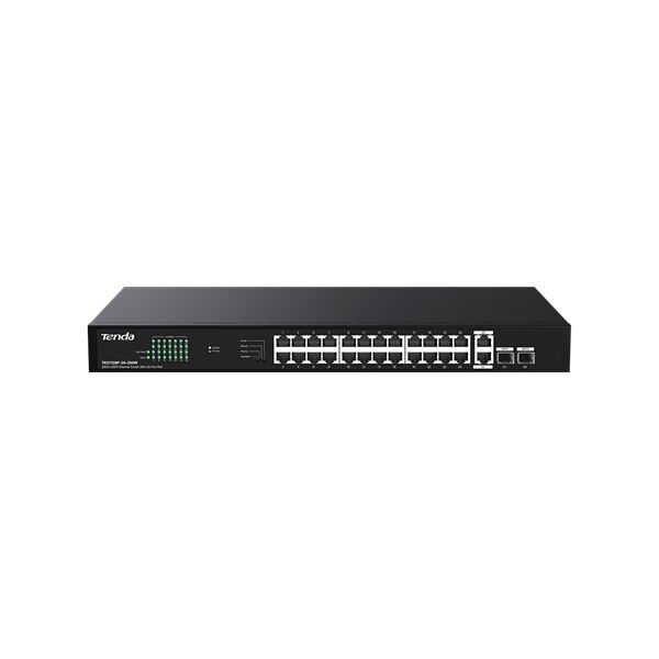 Tenda Switch PoE - TEG1128P-24-250W (24x1Gbps + 2x 1Gbps Uplink +...