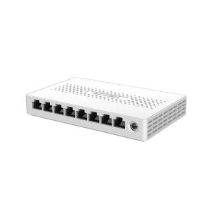Tenda SM108 8-Port 2.5Gbps Ethernet Switch Angled View - Tenda Switch
