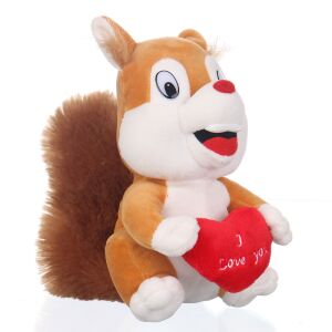 Mogyi - plüss mókus szívvel