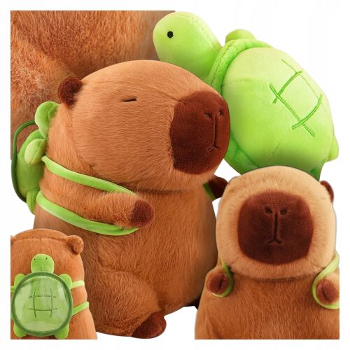 40 CM-ES CAPYBARA TEKNŐC HÁTIZSÁKOS KABALA PLÜSS PÁRNA PLÜSS PÁRNÁVAL