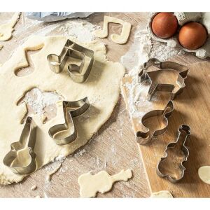 MUSIC hangjegyes - hangszerek kiszúró formák - 6 darabos 127298775 - Sütemény kiszúró