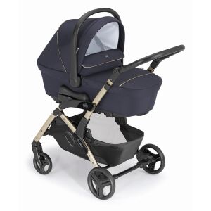 CAM Fluido Easy Duo stroller, navy blue, comfortable and safe baby transport - Cam
