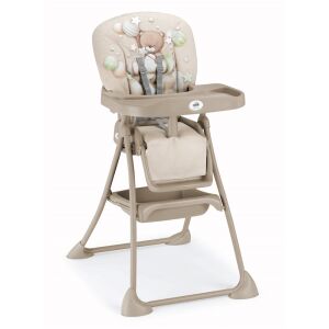 CAM Mini Hochstuhl mit Teddybär-Design, beige Farbe, für Babys von 6-36 Monaten - Füttern