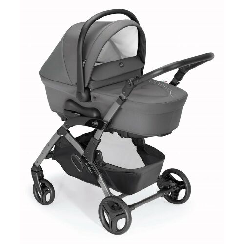 CAM Fluido Easy Romantic Duo 959 stroller with carrycot, gray