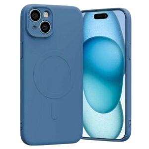 Silikonowe etui Mercury MagSafe w kolorze niebieskim do iPhone 15 Plus - Mercury