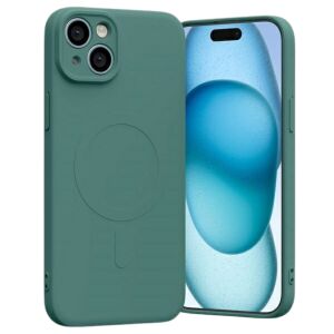 Zielony silikonowy futerał Mercury MagSafe do iPhone'a 15 Plus 6,7 cala - Mercury
