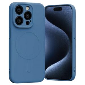 Etui Mercury MagSafe Silikonowe Niebieskie do iPhone 15 Pro 6.1 cala - Mercury