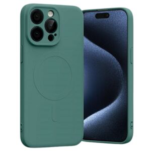 Zielone silikonowe etui Mercury MagSafe do iPhone 15 Pro Max - Mercury