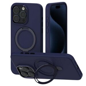 Silikonowe etui Mercury w kolorze niebieskim, kompatybilne z MagSafe, z podstawką do iPhone 15 Plus - Mercury