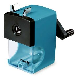 Dahle 155 petróleumkék asztali ceruzahegyező - Szögletes nézet - Dahle