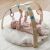 Nattou Mila, Zoe and Lana baby play mat with plush toys and wooden gym, baby playing