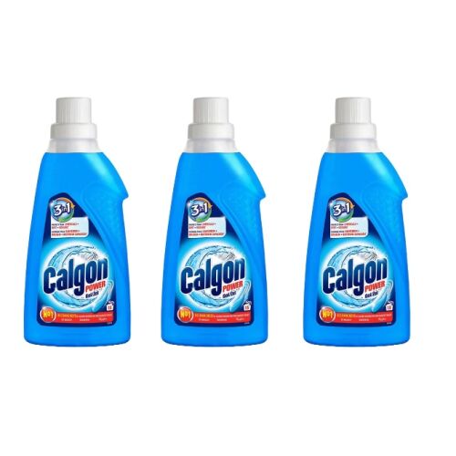 Zestaw 3 x Żel przeciw osadzaniu się kamienia do pralki CALGON, 750 ml, 15 prań