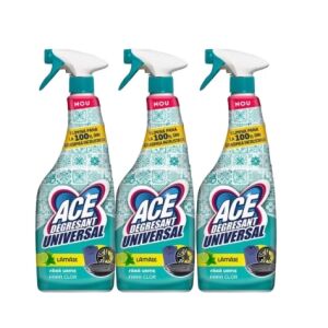 Set od 3x Ace Universal Degreasing Spray Solution 650ml Limun, svježa aroma, cvjetni miris, uništava kamenac. 127314406
