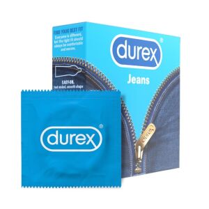 Prezervativ Durex Jeans cu ambalaj, formă Easy-On - Durex