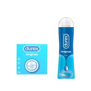 Durex Classic prezervative 3 bucăți cu Durex Originals lubrifiant 50ml - Durex