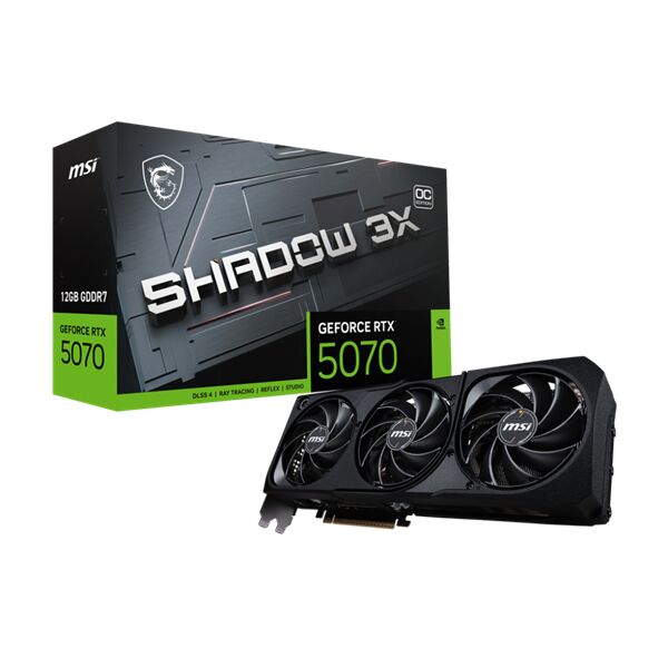 Msi videokártya pci-ex16x nvidia rtx 5070 shadow 3x 12gb ddr7 oc...
