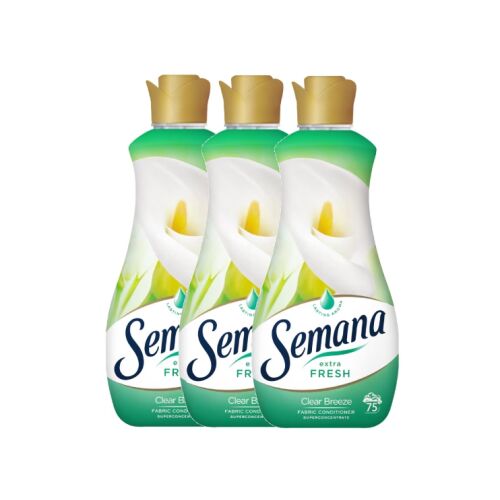 Semana Clear Breeze Weichspüler, 3 x 1,5L Packung, für 225 Wäschen
