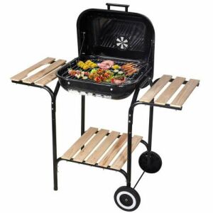 Shepherd's checkerboard charcoal grill with shelves #brown-black 136510662 - Garden