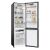 Interior View of Candy CNCQ2T518EB Black Bottom Freezer Refrigerator with Food