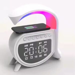 Andowl 5A PRO 4-în-1 Boxă Bluetooth, încărcător wireless, lampă RGB și ceas deșteptător - Încărcătoare wireless