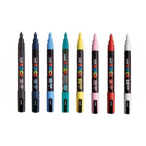 UNI POSCA PC-3M 8db-os készlet (0,9-1,3mm) PC-3M 8P