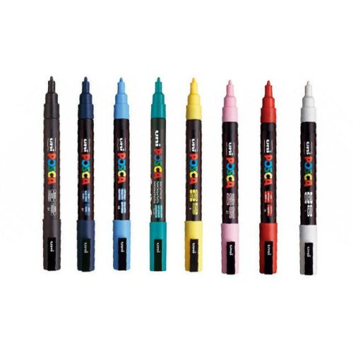 8 darabos UNI POSCA PC-3M festőmarker készlet