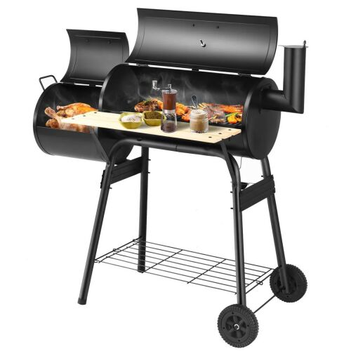 Pepita Garden Barbecue and Smoker with lid and thermometer #black-brown