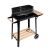 Pepita black charcoal grill with wooden shelf and wheels