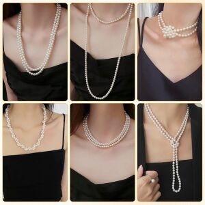 Dollcini Perlenkette Styling Ideen, Eleganter Schmuck - Damen-Accessoires