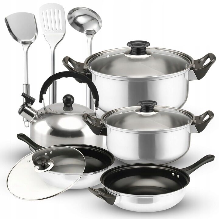 Retoo 11 részes rozsdamentes acél Edénykészlet konyhai kiegészítő...