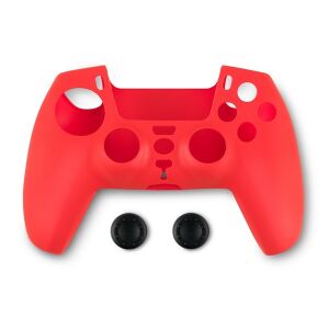 Spartan Gear PS5 kontroller szilikon bőr piros hüvelykujj-sapkákkal - Kontroller