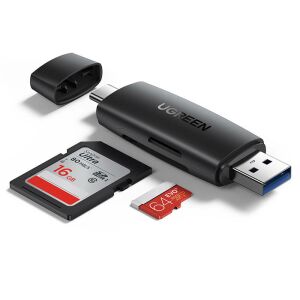 Ugreen SD/micro SD Kartenleser Adapter (USB-A/USB-C) schwarz (CM304) 127430762 - Kartenleser
