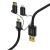 Hama 183348 3 az 1-ben USB kábel, fekete, 1 méter, micro USB, Type-C, Lightning