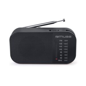 Muse M-025 R Analogradio, schwarz, Vorderansicht - Radios