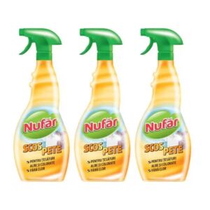 Nufar Odstraňovač škvŕn na biele a farebné tkaniny, 3 x 500ml - Pranie