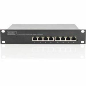 Digitus DN-95317 hálózati kapcsoló Beállítást nem igénylő (unmanaged) Gigabit Ethernet (10/100/1000) Ethernet-áramellátás (PoE) támogatása Szürke 127467322 - Assmann